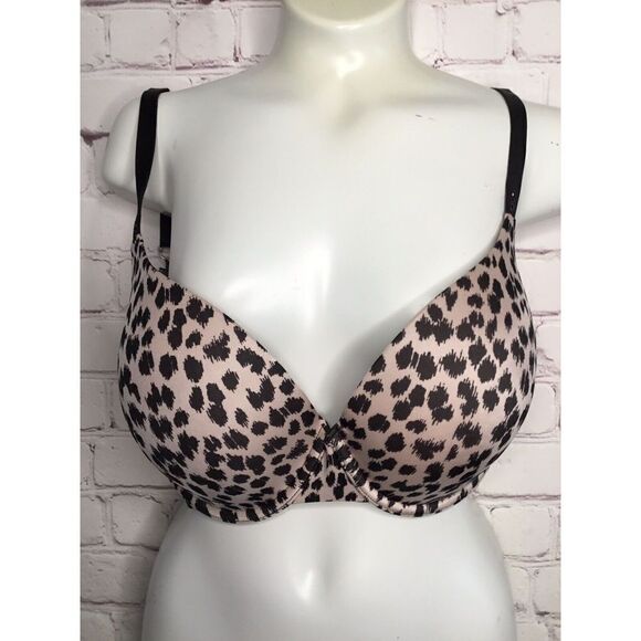 34DD Victoria's Secret Biofit Demi Uplift Bra Underwire Animal Print (228) - Picture 1 of 14